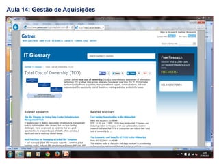 Aula 14: Gestão de Aquisições
 