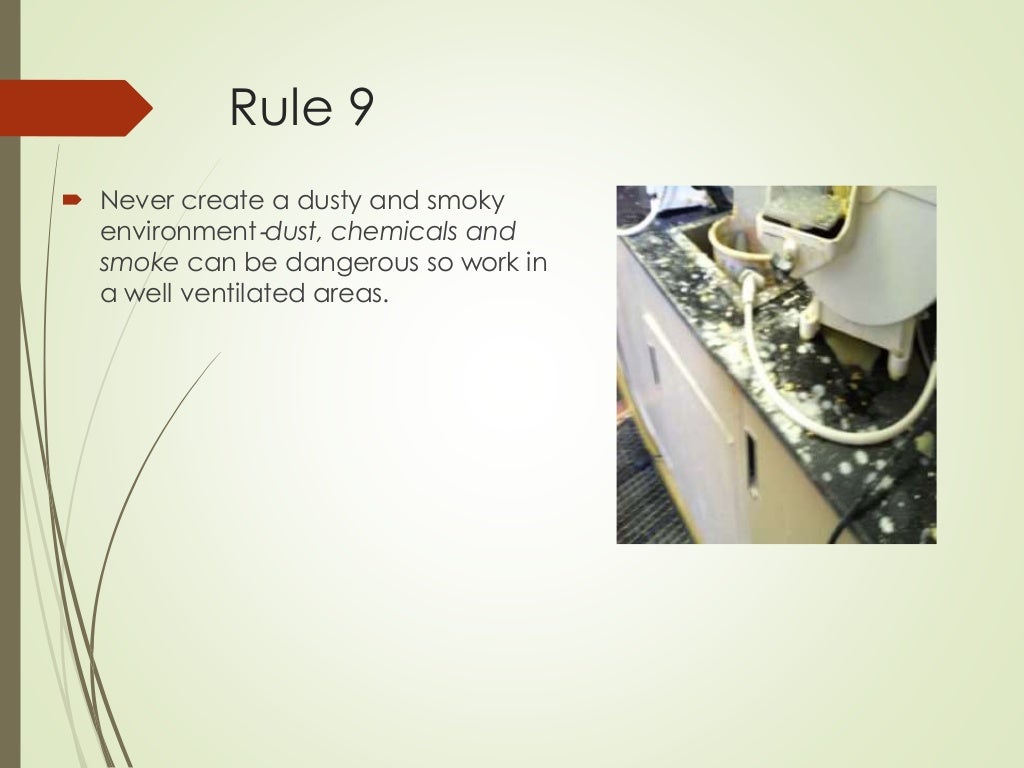 Dental laboratory rules and safety guidelines