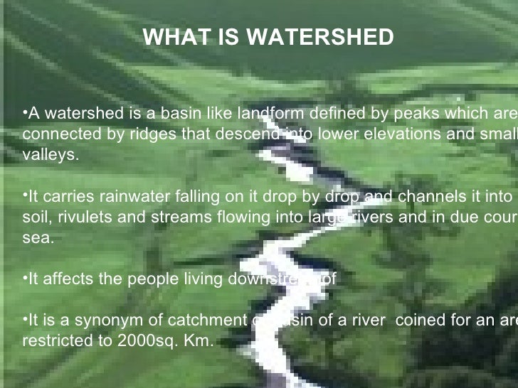 watershed management techniques pdf