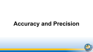 Accuracy and Precision
 