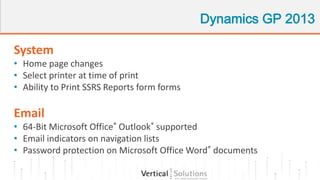 Microsoft Dynamics GP 2013 Overview | PPTX