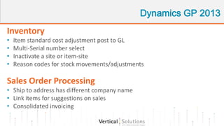 Microsoft Dynamics GP 2013 Overview | PPTX