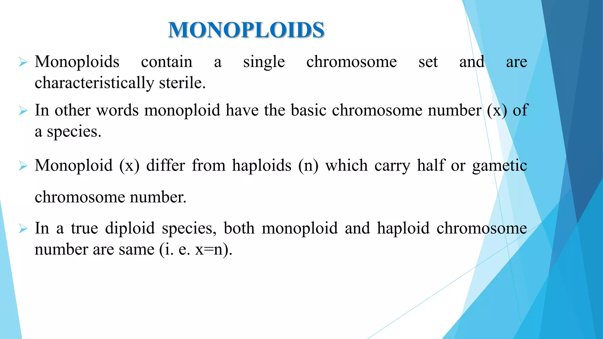 Chromosomal aberrations, utilization of aneuploids, chimeras and role ...