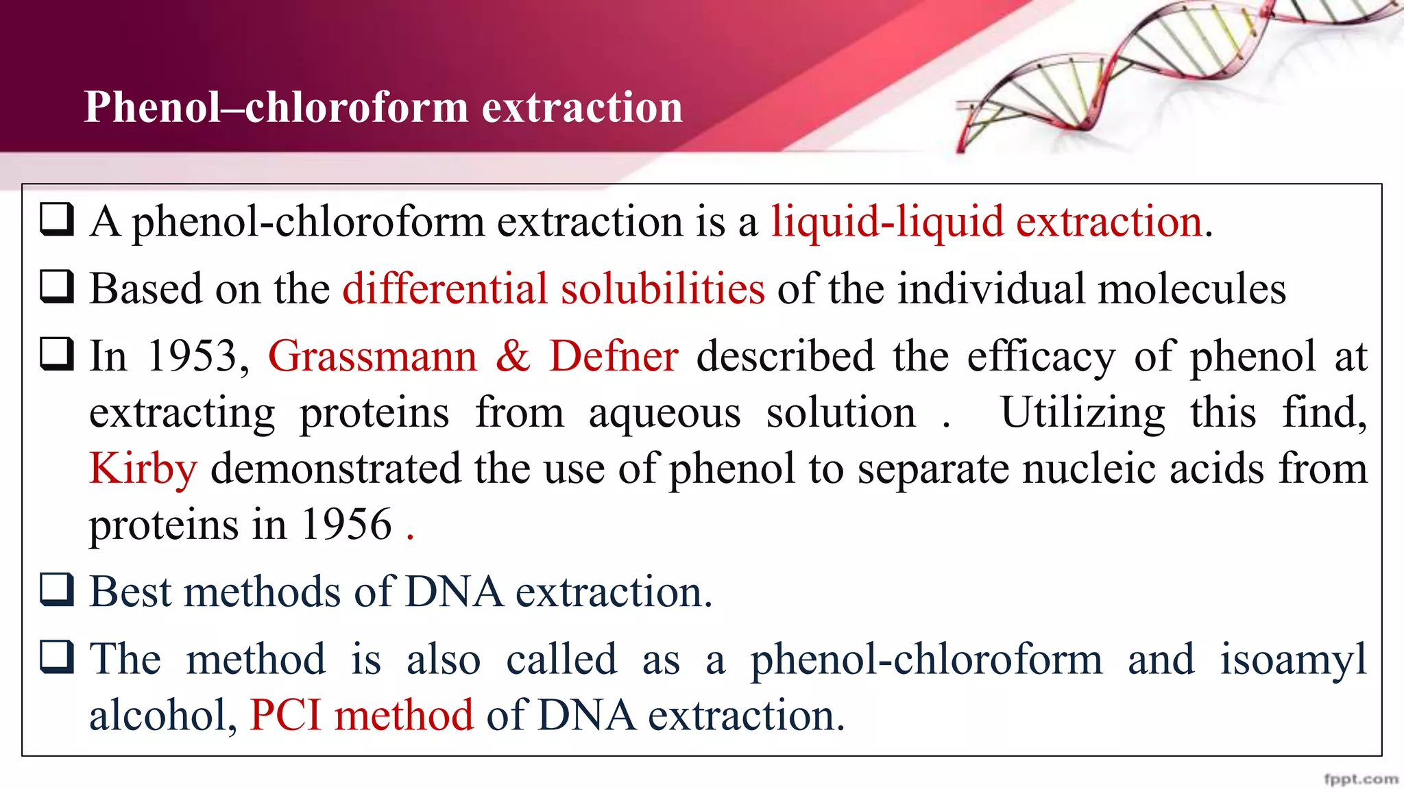 Techniques of DNA Extraction, Purification and Quantification | PPTX