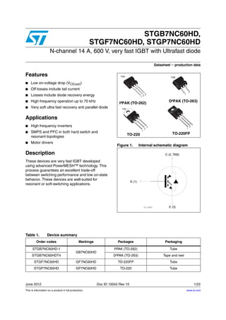 STGB10NC60HDT4 STMicroelectronics - Transistor: IGBT | 600V; 10A; 65W; D2PAK | - Electronic - Foto 13