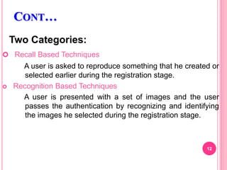 Graphical Password Authentication | PPT