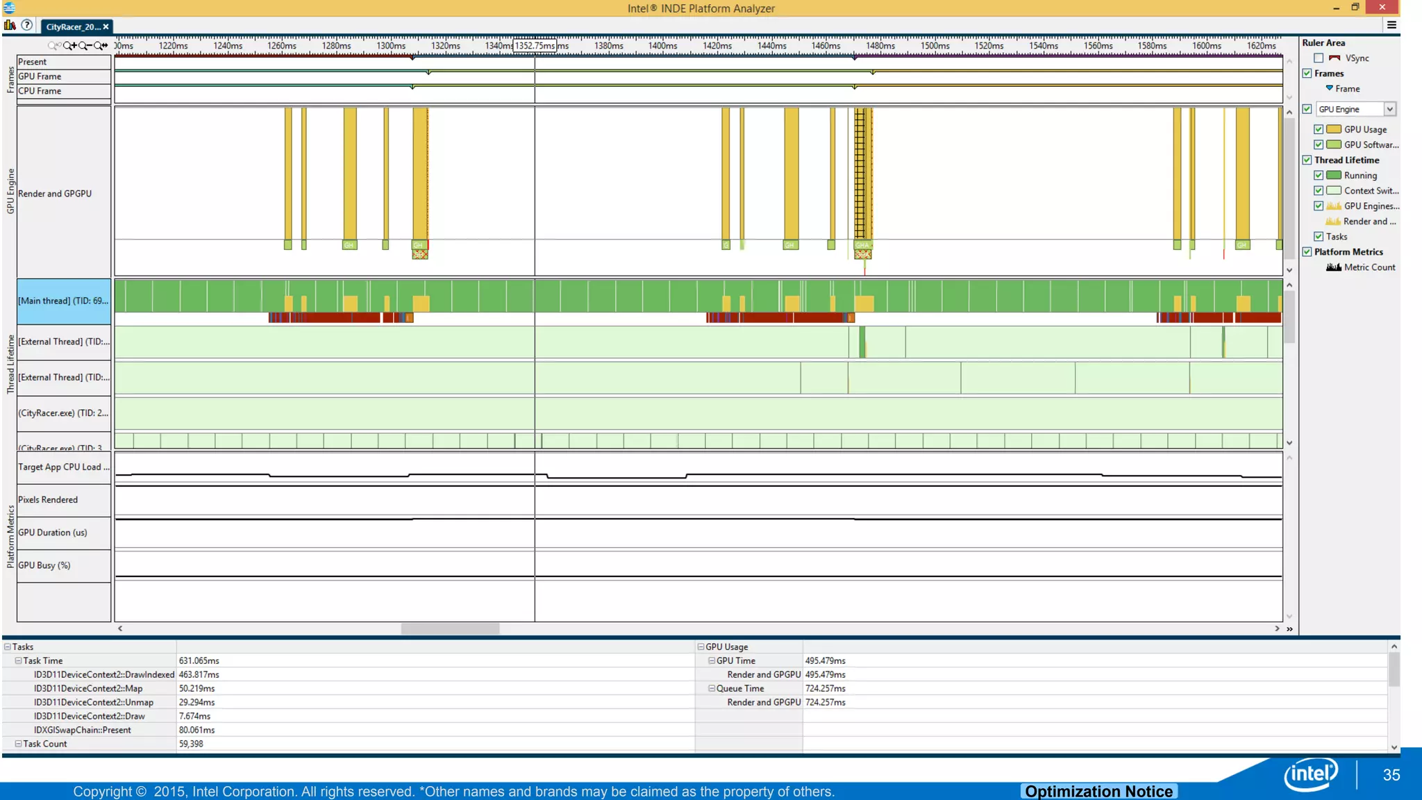 Copyright © 2015, Intel Corporation. All rights reserved. *Other names and brands may be claimed as the property of others. Optimization Notice
35
 