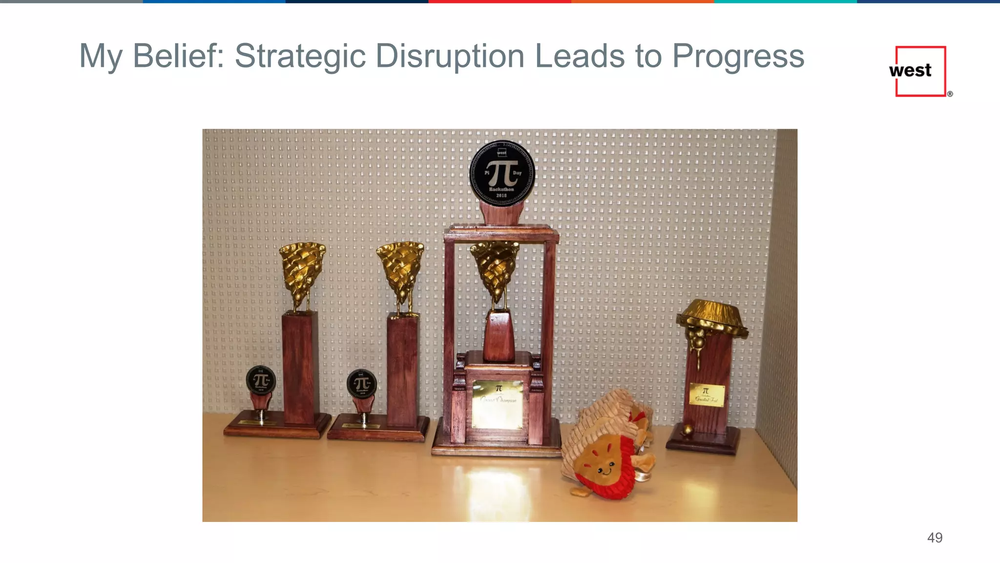 49
My Belief: Strategic Disruption Leads to Progress
 