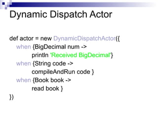Dataflow Operators operator(inputs: [stocksStream], outputs: [pricedStocks])  { stock  -> def  price  = getClosing( stock , 2008) bindOutput(0, [stock:  stock , price:  price ]) } * + <> 