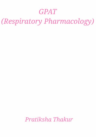 GPAT (Respiratory Pharmacology) 