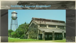 18
 Fordlândia hoje:
Prof. Marcus Vinicius - Professional & Self Coach - www.kfpscoach.com.br
Fordlândia: Empresa Sustentável?
 