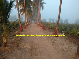 Dr. Indrajay R. Delvadiya
To study the plant breeder's kit's components
 