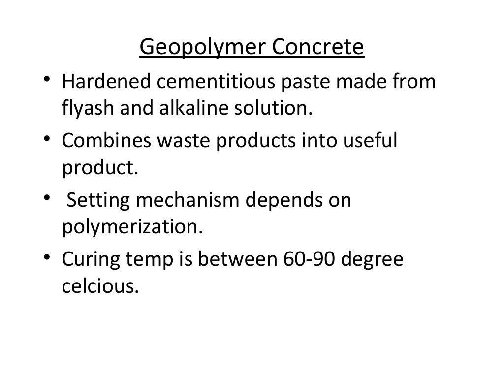 Geopolymer Concrete