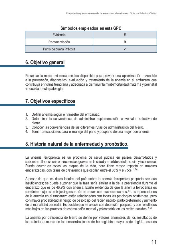 Gpc Anemia En El Embarazo