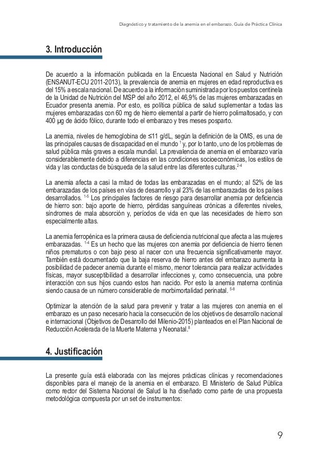 Gpc Anemia En El Embarazo