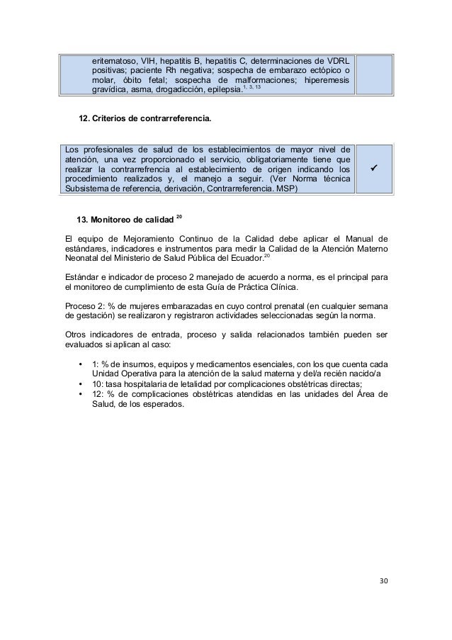 Gpc control prenatal 2015 MSP Ecuador 2015 Gpc control prenatal 2015 MSP Ecuador 2015
