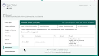 Digitising Social Care
GP Connect: Administrative items
 