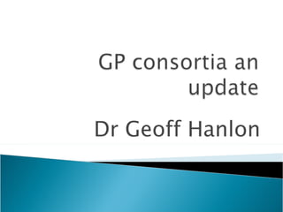 Dr Geoff Hanlon 
