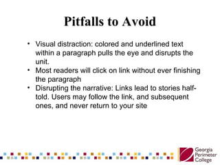 Writing for the College Web Site  Slide 35
