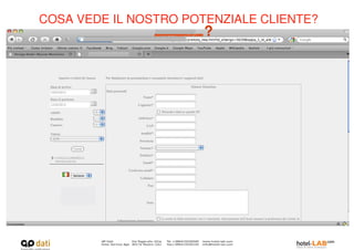 COSA VEDE IL NOSTRO POTENZIALE CLIENTE?
                       ?
 