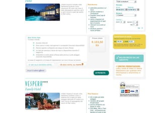 LA LISTA DEGLI HOTELS NEL BOOKING ON LINE
 