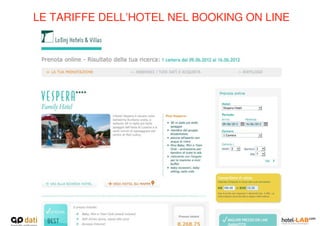 LE TARIFFE DELL’HOTEL NEL BOOKING ON LINE
 