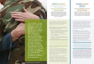 GPD CHARITABLE TRUST PHILANTHROPY REPORT | 22 & 23
TUFTS UNIVERSITY - “Bosnia
is one of those places that
fell off the map due to the
emergence of other more
immediate crises. However,
major governance problems
remain in the wake of the
Dayton Peace Accords.
Our view is that we can
influence change in Bosnia
by developing an initiative
focused on inspiring civic
action and engagement that
will allow the country to
fully realize it’s potential.
By partnering with thought
leading institutions like Tufts
University and the University
of Chicago we are able to
think about new and creative
ways to resolve Bosnia
Herzegovina’s problems.”
JOHN DEBLASIO - FOUNDER OF
GPD CHARITABLE TRUST
By providing independent, credible and timely information
and policy analysis, the portal serves as a critical point of
reference for citizens, mainstream media, activists, policy
makers and the broader international community.
GPD SUPPORT
GPD committed $100,000 to Tufts University to launch and
establish Dialogue BiH2.0. With this support the project will
seek to accomplish three key objectives:
•	 Aggregate, link and present publicly available information
and communications related to the region’s current core
challenges and opportunities: politics, the economy,
education, energy and EU/NATO integration
•	 	Use civic-technology to promote citizen participation in
policy and agenda-setting
•	 Track, map and contextualize trends and developments
as they emerge in various formats including infographics,
special reports and interviews
“Dialogue BiH2.0 is currently the only bi-lingual (English &
Bosnian/Croatian/Serbian) policy portal in Bosnia-Herzegovina
that is able to cater to the needs and interest of a diverse
audience from a neutral perspective while producing high-
quality content.” (BRUCE HITCHNER, TUFTS UNIVERSITY)
STRATEGIC PARTNERSHIP
Over the next year, GPD hopes to facilitate a partnership
between Tufts and the Comparative Constitutions Project at
the University of Chicago Law School. The Project, led by
Deputy Dean and professor Tom Ginsburg, seeks to facilitate
political reconstruction and stability in the world’s most
fractious societies by serving as a resource for constitutional
drafting and implementation.
Partners will develop educational modules for the general
public focused on constitutional options for Bosnia-
Herzegovina. The materials would draw participants into an
online exercise in constitution-making that could be integrated
into the Dialogue 2.0 website. The pilot exercise and its
results could then be promoted on the site as an example of
how to generate constitutional options for a future Bosnia.
IJF aggregates, and makes easily searchable, information on
all military and veteran resources in the state. Participating
community organizations are grouped into one of nine
categories--behavioral health, education, legal support,
children and families, benefits and emergency assistance,
housing and homelessness, employment and job training,
and women veterans—and coordinate their efforts to more
effectively serve their constituents.
GPD SUPPORT
GPD provided $140,000 to help launch IJF, which is
now recognized as a leading model for delivering critical
resources, information and support services in coordinated
way across community organizations and across sectors.
IJF’s guiding principles are to close the gap of available
resources by improving communication and collaboration
between military, government and community partners,
develop solution-based working groups to overcome
obstacles in delivering quality services, and provide
solutions to policy makers for addressing inefficiencies and
redundancies.
“Our greatest impact is providing increased access and
navigability of services and supports. Many Veterans, having
given up on the complex fragmentation of services, have
found the care they needed through Illinois Joining Forces.”
(TOM MILLER, CHAIR, IJF BOARD OF DIRECTORS)
“Therearecurrentlyover45,000privatenot-for-profitveteran
serving organizations (VSOs) around the United States, each
with its own mission and approach. They rarely collaborate
and very often are competing for the same funding resources
to assist the same veterans. Illinois Joining Forces seeks
to bridge the gap between the VSO’s, the veterans they
serve, and the State of Illinois Veteran’s Administration.“
JOHN DEBLASIO - FOUNDER OF GPD CHARITABLE TRUST
TUFTSUNIVERSITY
Highlight 6: Tufts University
– Dialogue BiH2.0
ILLINOISJOINING
FORCES
Highlight 7
OVERVIEW AND MISSION
Launched in 2014, Dialogue BiH2.0 is a citizen-run
interactive internet portal designed to improve
government accountability and effectiveness
in Bosnia-Herzegovina by aggregating publicly
available data, enhancing communication and
spurring civic engagement.
OVERVIEW AND MISSION
Illinois Joining Forces (IJF) is a public-private
network of veteran and military-serving
organizations that collaborate to help service
members, veterans and their families navigate
the range of support services available to them.
 