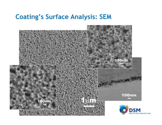 Coating’s Surface Analysis: SEM
 