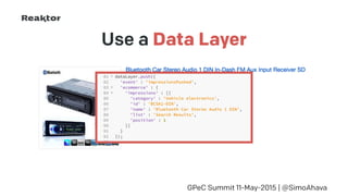 Use a Data Layer
GPeC Summit 11-May-2015 | @SimoAhava
 
