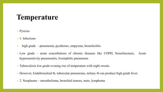 General Physical Examination in Respiratory Diseases | PPTX