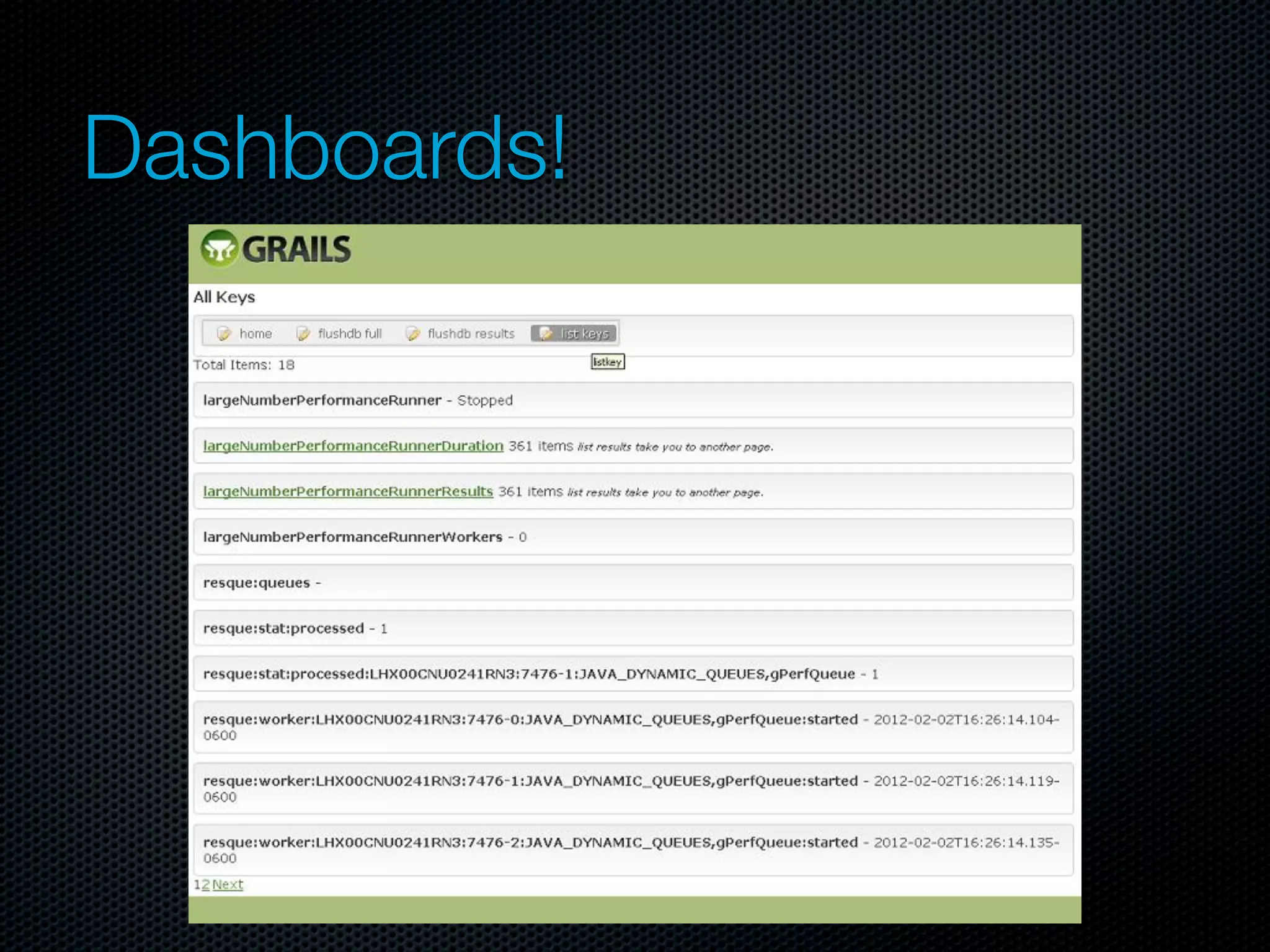 Dashboards!
 