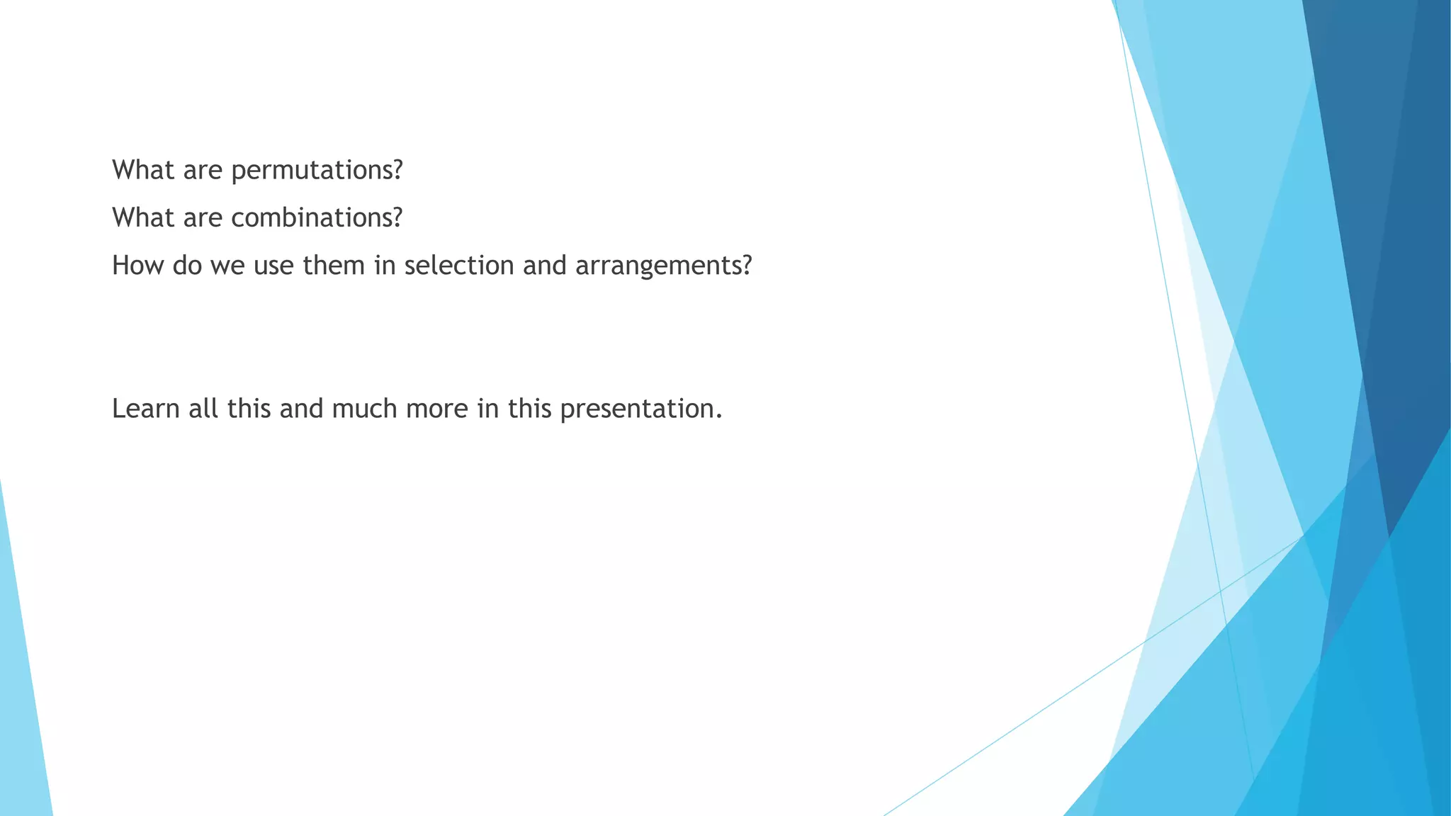 GRE QUANTITATIVE: PERMUTATIONS, COMBINATIONS AND PROBABILITY | PPTX
