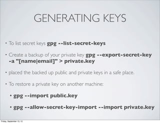 Gpg basics | PDF
