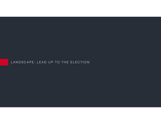 L A N D S C A P E : L E A D U P T O T H E E L E C T I O N
 