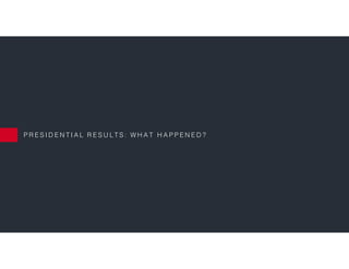 P R E S I D E N T I A L R E S U L T S : W H A T H A P P E N E D ?
 