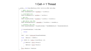 1 Cell -> 1 Thread
 