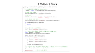 1 Cell -> 1 Block
 