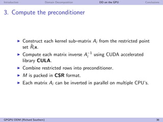 GPU Accelerated Domain Decomposition | PDF