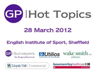 28 March 2012
English Institute of Sport, Sheffield
 