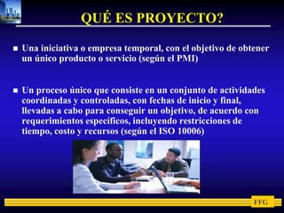 Por qué estudiar Gerencia de Proyectos?Hablar un lenguaje común de gestión de proyectos, facilita el trabajo y la comunicación entre clientes y proveedores.Es una disciplina que apalanca otras disciplinas.Mejorar la productividad y competitividad del país.Mejorar los índices de éxito de los proyectos