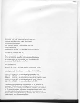 Face2 face 2d edition pre_intermeadie workbook