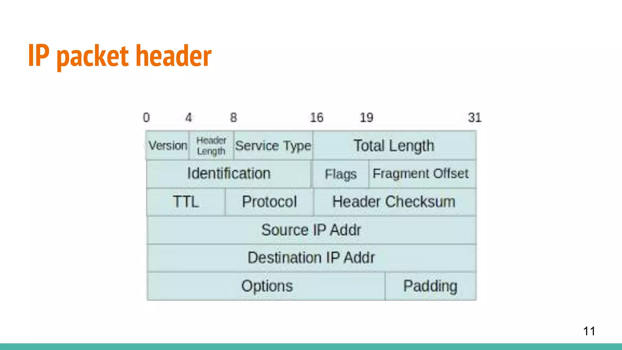 IP packet header
11
 
