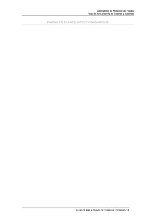 Laboratorio de Mecánica de Fluidos
Flujo de Aire a través de Toberas y Tuberías
FLUJO DE AIRE A TRAVÉS DE TUBERÍAS Y TOBERAS-31
PÁGINA EN BLANCO INTENCIONADAMENTE
 