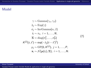 Gaussian Process Latent Variable Models & applications in single-cell ...
