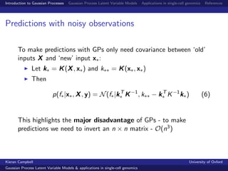 Gaussian Process Latent Variable Models & applications in single-cell ...