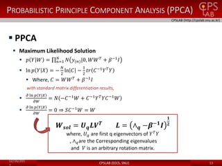 Gaussian Process Latent Variable Model | PPTX