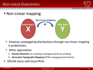 Gaussian Process Latent Variable Model | PPTX