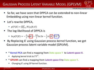 Gaussian Process Latent Variable Model | PPTX