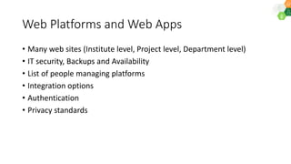 ICRISAT Global Planning Meeting 2019: ICT Infrastructure Management by SMC team
