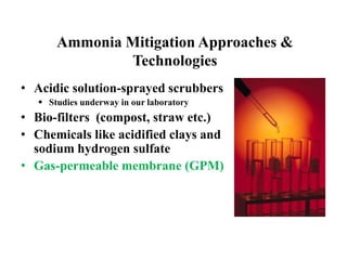 Ammonia Mitigation and Capture as a Liquid Fertilizer from Manure Using ...